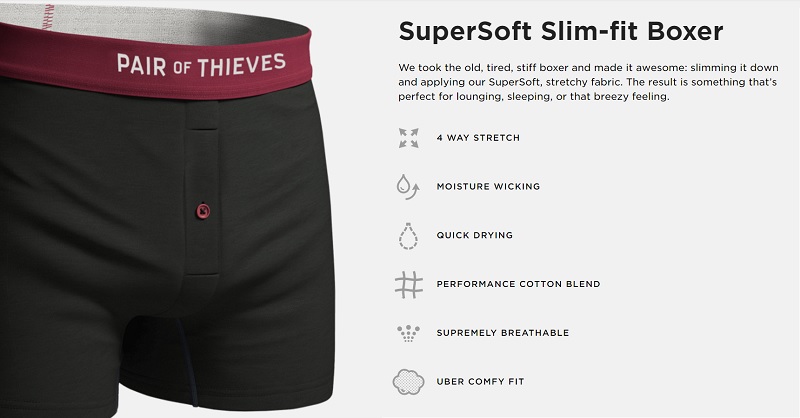pair of thieves slim fit boxers