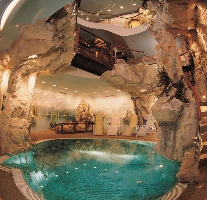 real man cave with pool