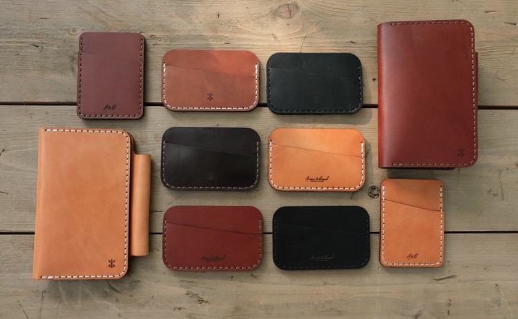 leather card and phone wallets